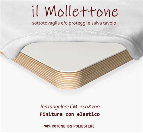 mollettone tavolo rettangolare con elastico